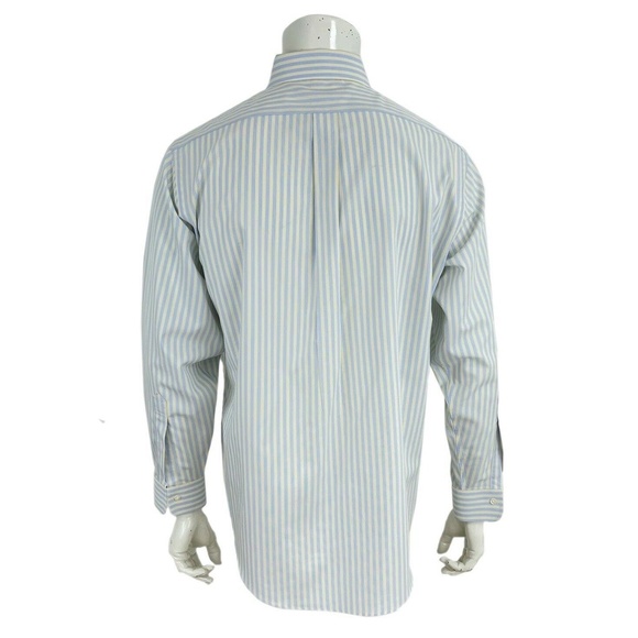 Brooks Brothers Blue Striped Dress Shirt Men 16-34 - Picture 7 of 8